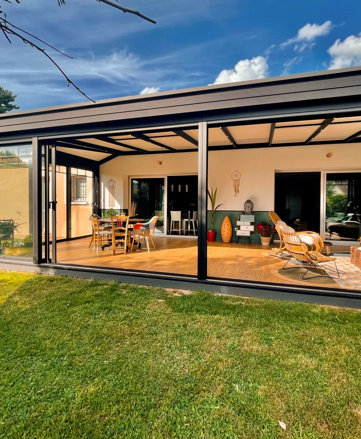 Véranda et extension en aluminium